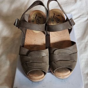 Lotta from Stockholm high heel peep toe clogs